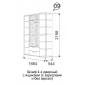 Вива 9 Шкаф 4-х дверный с ящиками с зеркалом