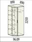 Шкаф угловой универсальный Розали 96.09