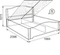 Виктория 5 Кровать 1600 с подъемным механизмом